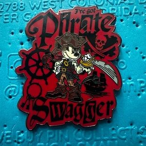Pirates of The Caribbean Mickey Mouse I've Got Pirate Swagger Disney Parks Pin